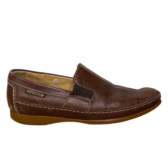 Mephisto Men's 10 Loafers Slip On Brown Leather Cruiser Driver Portugal Made - Picture 1 of 10